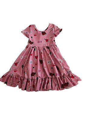 Girlhood Pink Love Dress Size 5 Years Play Condition